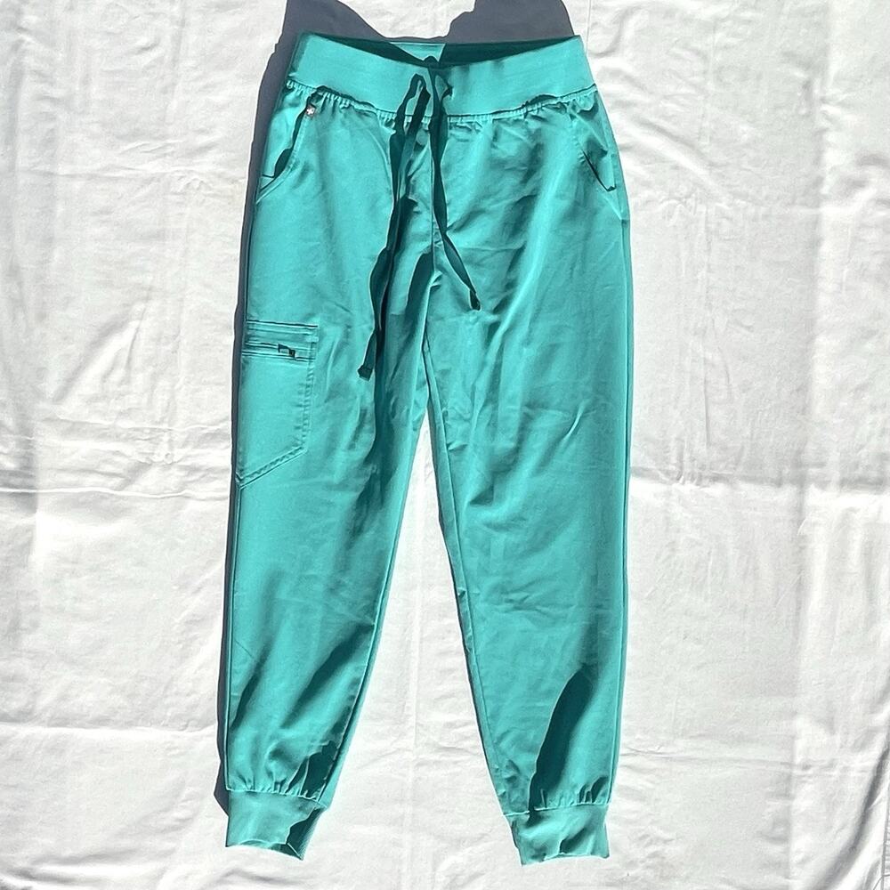 Figs Teal Track Jogger Pants